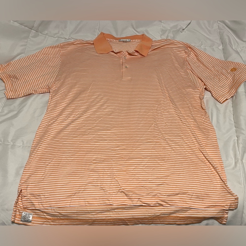 Orange/ white Peter Millar polo